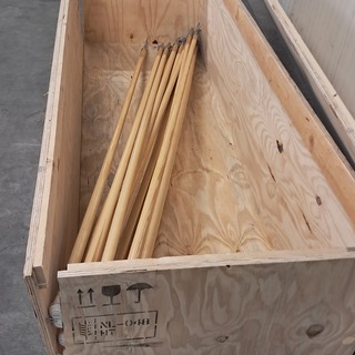 Ca. 15x Boothaak in houten transportkist