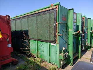 30 m³ Haakarm afzetcontainer, Bruns, AS 6522 SB, groen, 2014