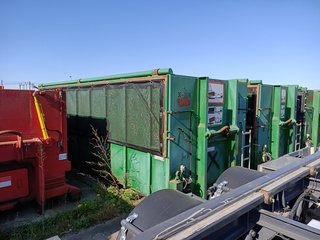 30 m³ Haakarm afzetcontainer, Bruns, AS 6522 SB, groen, 2014