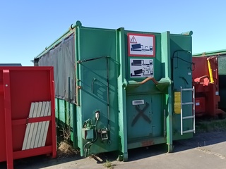 30 m³ Haakarm afzetcontainer, Bruns, AS 6522 SB, groen, 2014