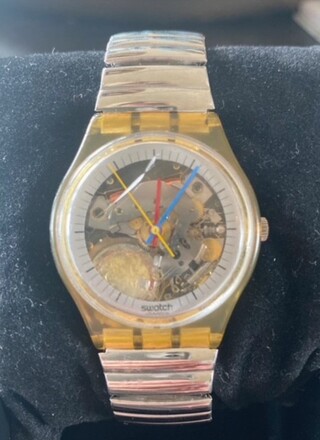 Vintage Horloge, Swatch “Gent Collection”, Jelly Fisch GK 100 RE, Zilv