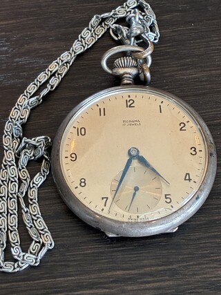 Vintage Zwitsers  zak horloge, Rodana 17 Jewels, 17 Jewels, jaren 50