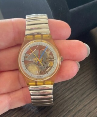 Vintage Horloge, Swatch “Gent Collection”, Jelly Fisch GK 100 RE, Zilv
