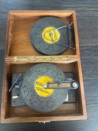 Vintage muziekdoos, Thorens AD30, AD30, Houten doos, 1940/1970