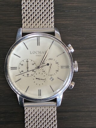 Horloge, Locman, 1960 Chronograph, Grijs / Chroom, 2018