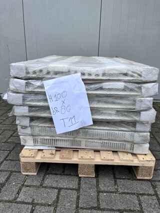 7x Type 11 radiatoren hoog 100cm x breed 80cm , Sanica, Met bovenroost