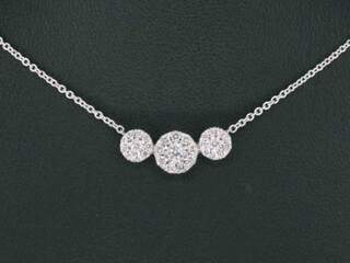 Witgouden ketting met briljant geslepen natuurlijke diamanten