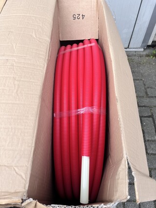6 Rollen Mantelbuis Komo cv vpec 20×2 75mtr per rol , Rood