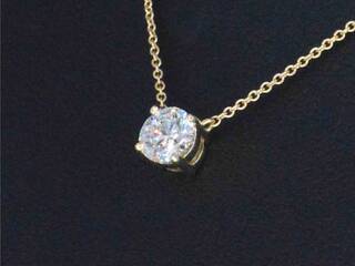 Gouden halsketting met een briljant geslepen natuurlijke diamant van 0