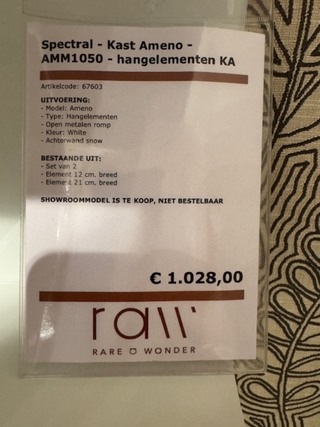 2x Hangelement, Spectal, Ameno, wit