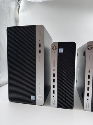 6x HP ProDesk Desktops – 1x werkend Win 11 + 5x voor opbouw, Zwart, 20