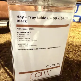 Salontafel, Hay, Tray table, zwart