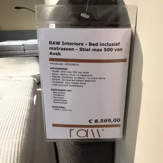 2-persoonsbed, Avek-Optisleep, Stiel max 500, cappcucino, elektrisch v