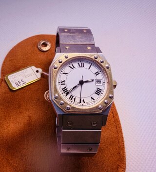 Santos model octagon tank horloge