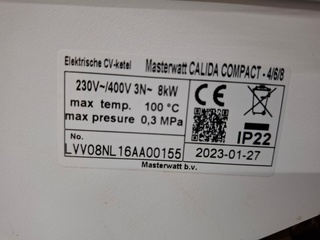 Elektrische cv ketel Kospel, Master Batt CALIDA compact 4/6/8, bouwjaa