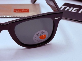 Rayban zonnebril Wayfarer black grey polarized