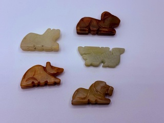 5x Antieke Chinese jade – ca. Qing-Dynasty