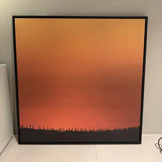 Print op canvas, “Cypressen in avondzon”