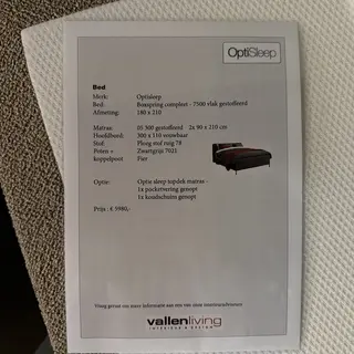 2-persoonsbed, Optisleep, elektrisch verstelbaar