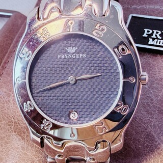 Pryngeps herenhorloge met embossed wijzerplaat