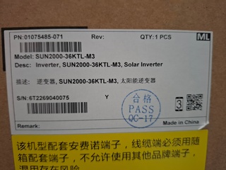 Hoogspannings omvormer, Huawei, SUN2000-36 KTL-M3
