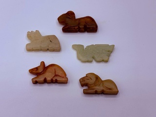 5x Antieke Chinese jade – ca. Qing-Dynasty