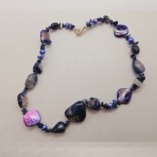 Collier turquoise en gepolijst parelmoer