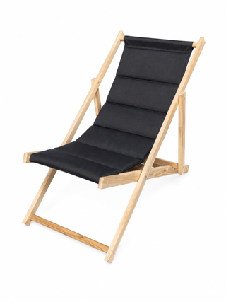 Strandstoel, Ligstoel, zwart/donker antraciet