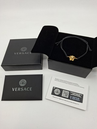 Versace Medusa armband, Versace, zwart, goud