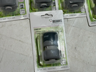 9x Snelkoppeling, REHAU, waterstop, grijs/groen