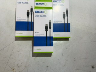 Ca. 10x USB 2.0 Kabel, BCC, usb-a naar usb-b, zwart, 1,5 meter