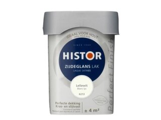 Ca. 10x Lak Zijdeglans, Histor, perfect finish, leliewit, 250 ml
