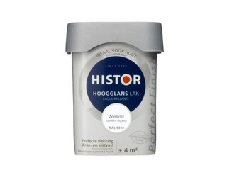 Ca. 20x Lak Hoogglans, Histor, perfect finish, zonlicht ral 9010, 250