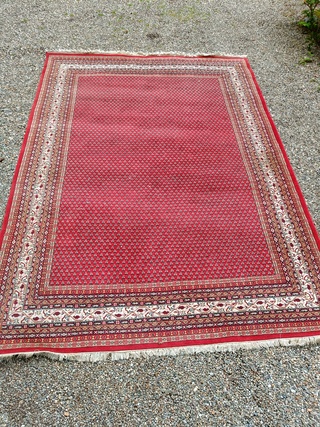 Tapijt, geknoopt, rood