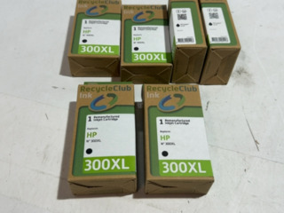 6x Inktcartridge, RecycleClub, HP 300 xl, zwart, 21ml