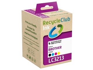 5x Cartridge, Recycleclub, brother lc 3213, multipack