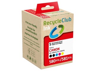 5x Cartridge, Recycleclub, canon pg580xxl/pg581xxl, multipack