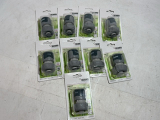 9x Snelkoppeling, REHAU, waterstop, grijs/groen