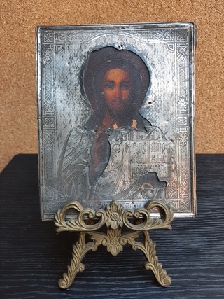 Zilver op hout, achterzijde linnen, 18e eeuw