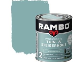 5x Pantserbeits Tuin & Steigerhout, Rambo, wilgengrijs (1143), 750 ml