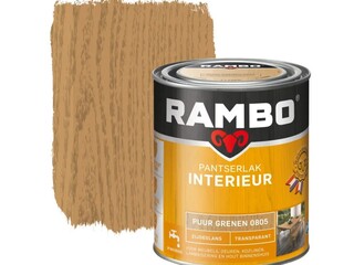 5x Pantserlak Interieur Transparant Zijdeglans, Rambo, puur grenen, 75