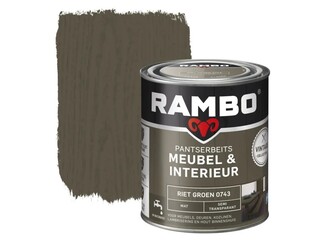 5x Pantserbeits Meubel Interieur Mat, Rambo, vintage, riet groen, 750