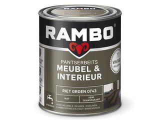 5x Pantserbeits Meubel Interieur Mat, Rambo, vintage, riet groen, 750