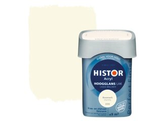 Ca. 10x Lak Hoogglans, Histor, perfect finish, roomwit, 750 ml