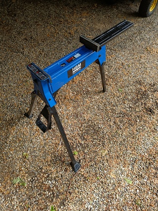 HBM standaard met klem, blauw