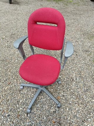 Bureaustoel stoffen zitting, rood