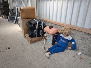 Diverse medische hulpmiddelen en brancardkussens