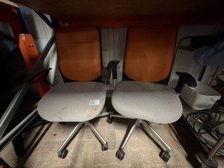 4x 4 stuks SitLand SPA QC bureaustoelen, SitLand Spa, QC, grijs / oran