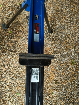 HBM standaard met klem, blauw