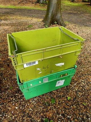 Ca. 21x Stapelkratten, groen